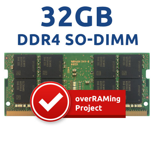 32 Go DDR4 SO-DIMM de phs-memory pour le projet overRAMing