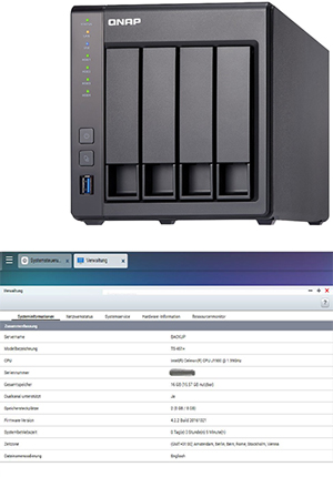 QNAP TS251 TS451 RAM Arbeitsspeichererweiterung auf 16GB 2 x 8GB