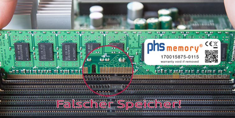 Long-DIMM RAM Arbeitsspeicher in den Sockel des Mainboards einbauen - Falsche Generation des Arbeitsspeichers