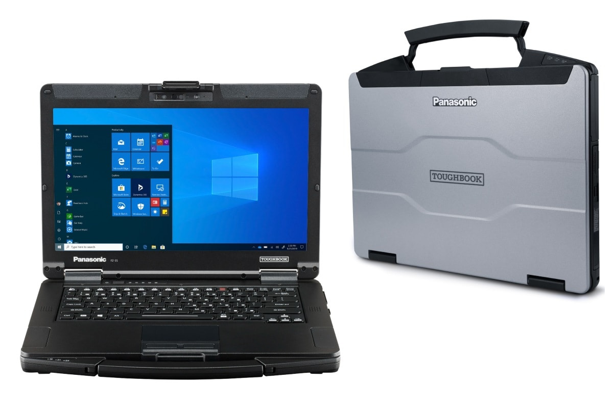 Panasonic Toughbook - links geöffnet, rechts geschlossen