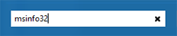 Recherche de msinfo32 dans Windows