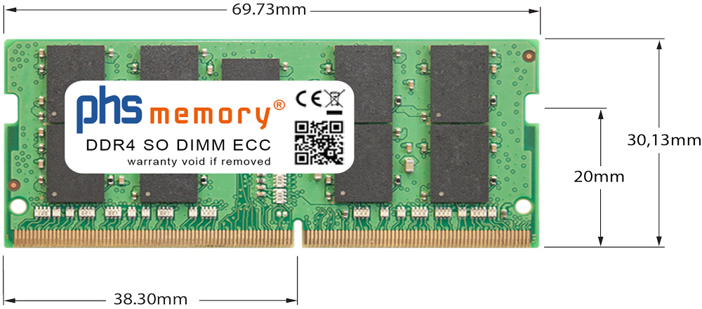Arbeitsspeicher DDR4 SO-DIMM RAM 260pin Maße