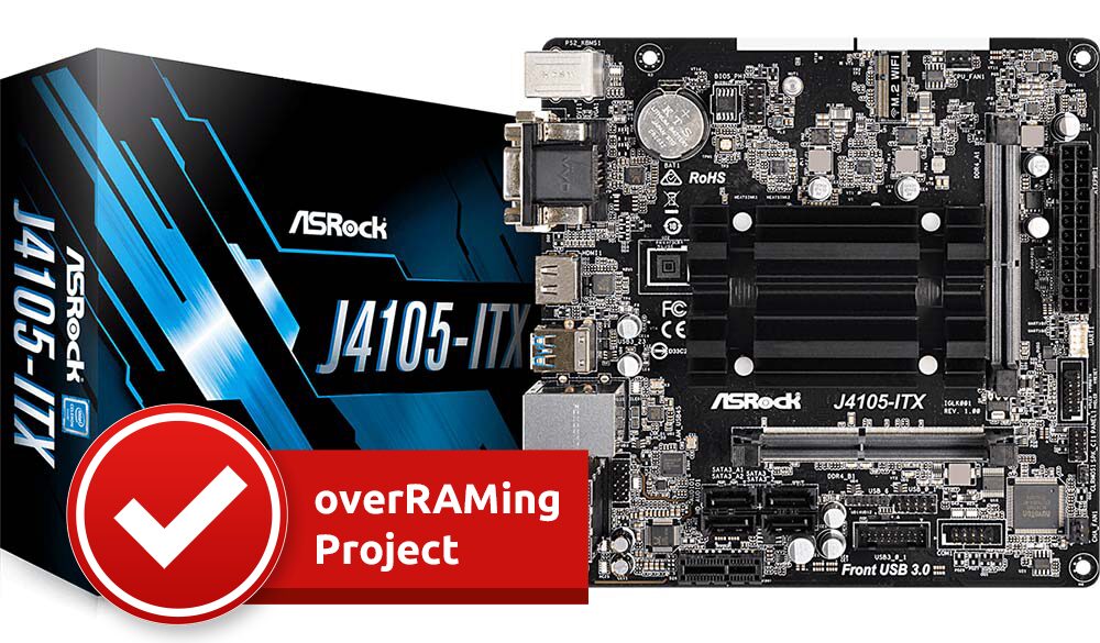 overRAMing ASRock J4105 ITX avec 32 Go de RAM