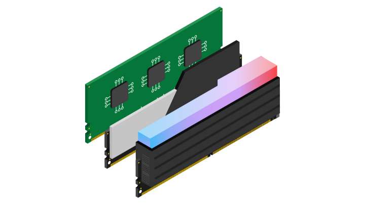 Vue éclatée de la mémoire Intel XMP RAM