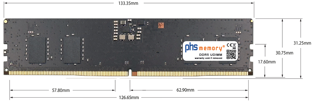 Abmessungen - Mémoire RAM DDR5 288Pin u 4 jpg