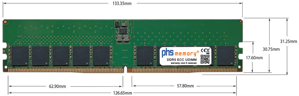Abmessungen - Mémoire RAM DDR5 288Pin e 20 jpg